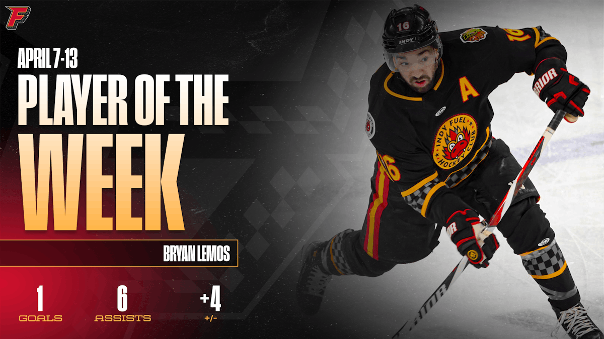 BRYAN LEMOS NAMED INGLASCO/ECHL PLAYER OF THE WEEK